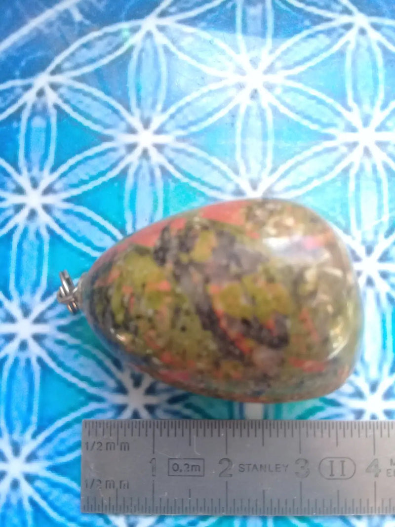 Load image into Gallery viewer, Pendentif Jaspe Unakite Grade A ++++ Pendentifs Jaspe Unakite
