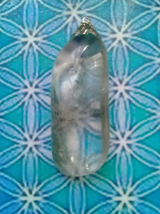 Pendentif Lodolite Quartz Chaman inclusions de chlorite Grade A ++++ Pendentif Lodolite Quartz Chaman à inclusions de chlorite
