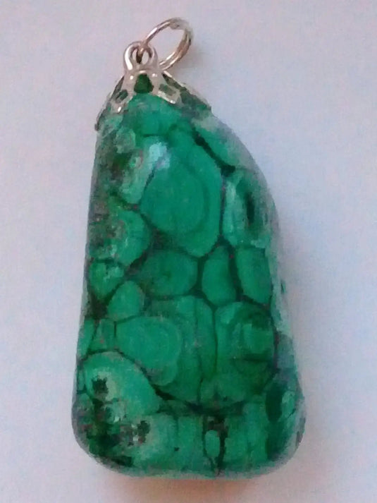 Pendentif Malachite Grade A ++++ Fourni avec cordon Pendentif Malachite