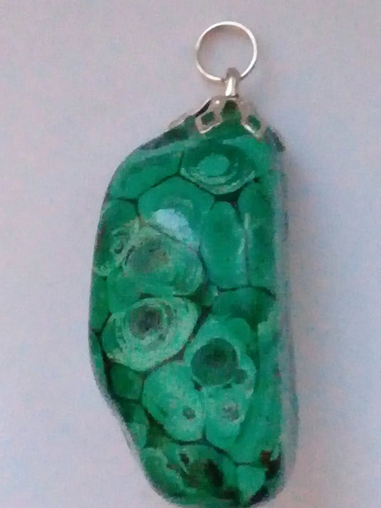 Pendentif Malachite Grade A ++++ Fourni avec cordon Pendentif Malachite