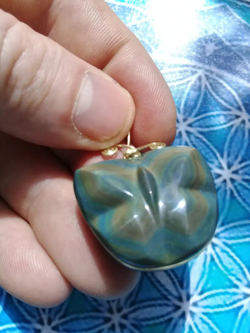 Load image into Gallery viewer, Pendentif Obsidienne Œil céleste Grade A ++++ Pendentif Obsidienne œil céleste
