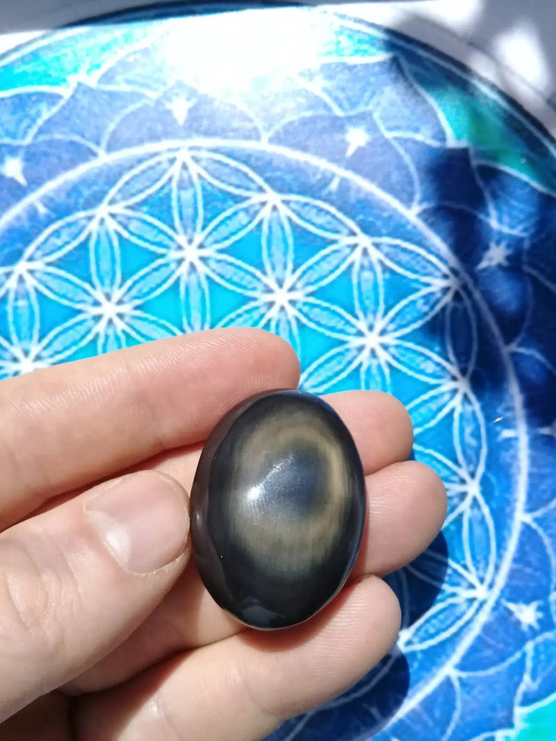 Load image into Gallery viewer, Pendentif Obsidienne Œil céleste Grade A ++++ Pendentif Obsidienne œil céleste
