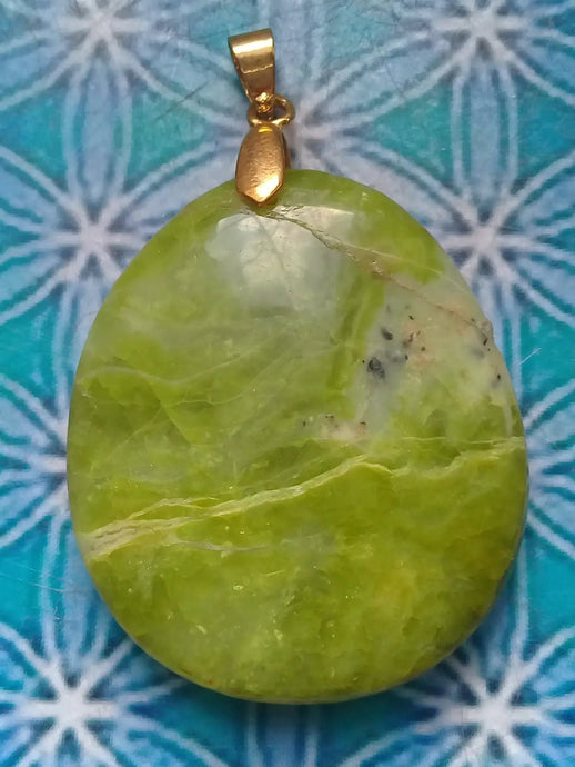 Pendentif Opale verte des Andes Grade A ++++ Pendentif Opale verte des Andes