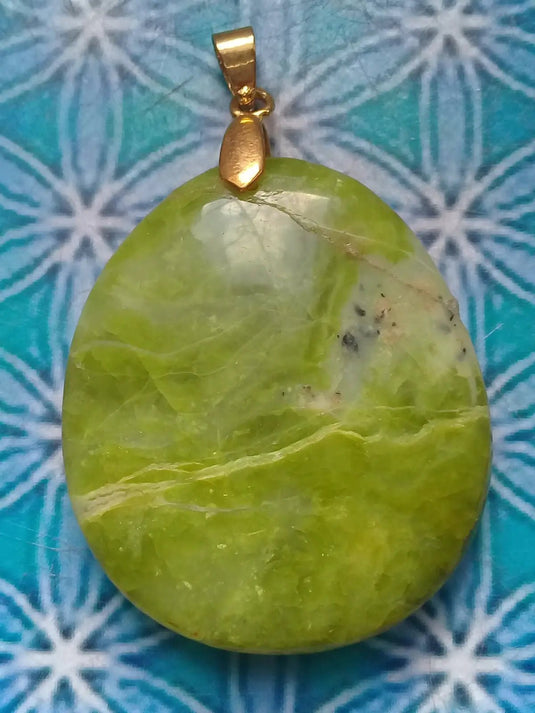 Pendentif Opale verte des Andes Grade A ++++ Pendentif Opale verte des Andes