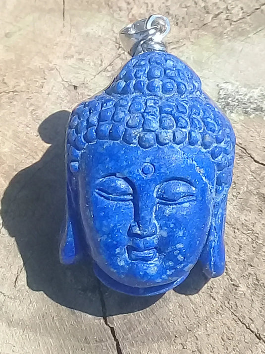 Pendentif tête de Bouddha en Lapis Lazuli Grade A ++++ Pendentif tête de Bouddha en Lapis Lazuli Dans la besace du p'tit Poucet...   