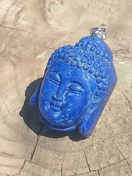 Pendentif tête de Bouddha en Lapis Lazuli Grade A ++++ Pendentif tête de Bouddha en Lapis Lazuli