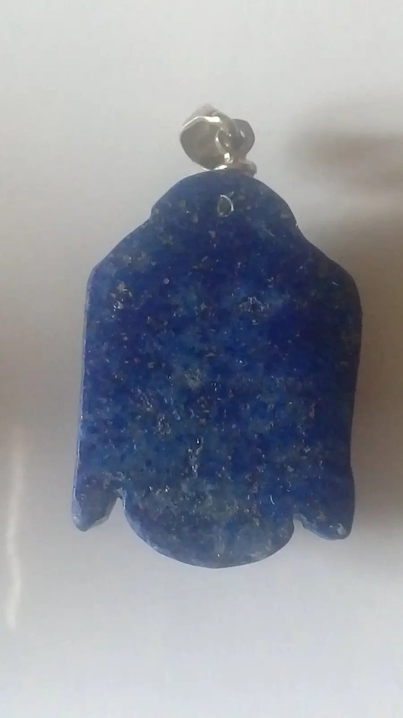 Chargez l'image dans la visionneuse de la galerie, Pendentif tête de Bouddha en Lapis Lazuli Grade A ++++ Pendentif tête de Bouddha en Lapis Lazuli
