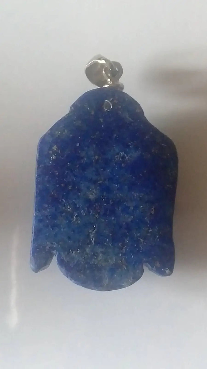 Chargez l'image dans la visionneuse de la galerie, Pendentif tête de Bouddha en Lapis Lazuli Grade A ++++ Pendentif tête de Bouddha en Lapis Lazuli

