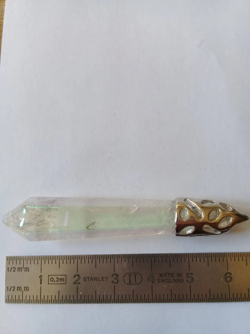 Load image into Gallery viewer, Pendule en Cristal Angel-Aura monté sur Argent 925 Grade A ++++ Pendule en Cristal Angel-Aura monté sur Argent 925
