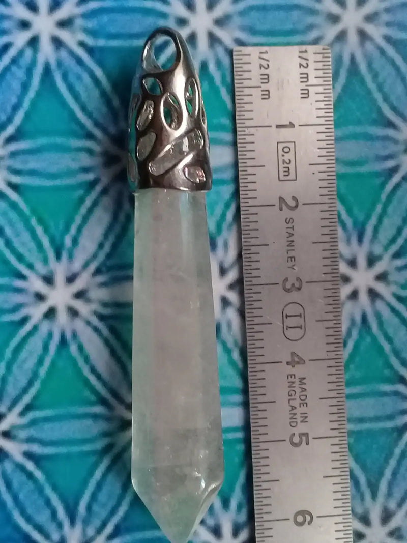 Load image into Gallery viewer, Pendule en Cristal Angel-Aura monté sur Argent 925 Grade A ++++ Pendule en Cristal Angel-Aura monté sur Argent 925
