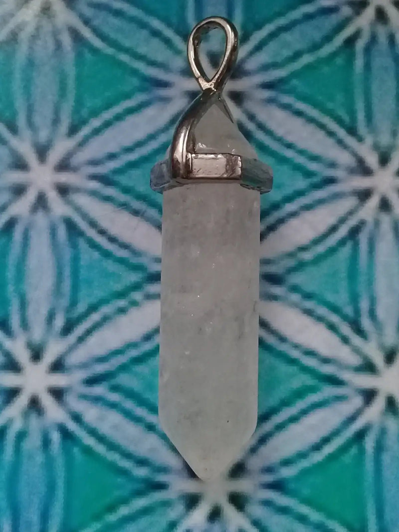 Chargez l&#39;image dans la visionneuse de la galerie, Pendule en Cristal de roche monté sur Argent 925 Grade A +++ Pendule en Cristal de roche monté sur Argent 925
