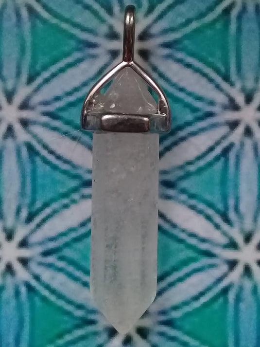 Pendule en Cristal de roche monté sur Argent 925 Grade A +++ Pendule en Cristal de roche monté sur Argent 925