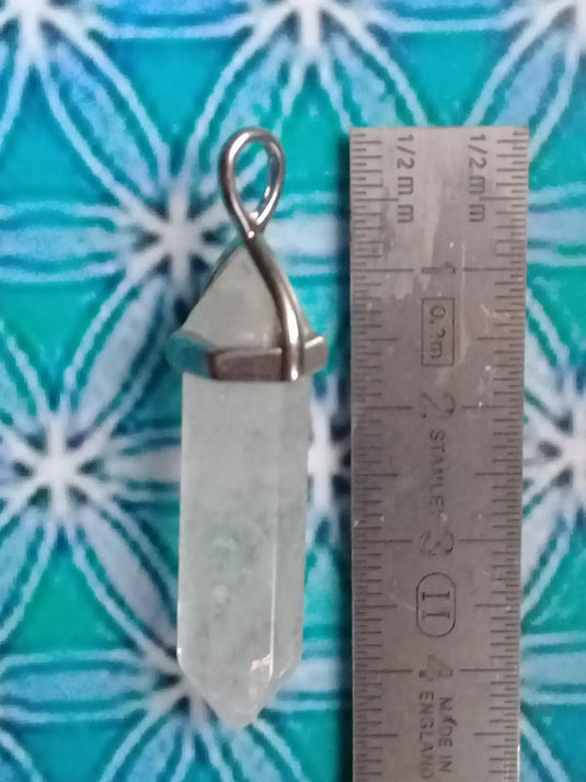 Pendule en Cristal de roche monté sur Argent 925 Grade A +++ Pendule en Cristal de roche monté sur Argent 925