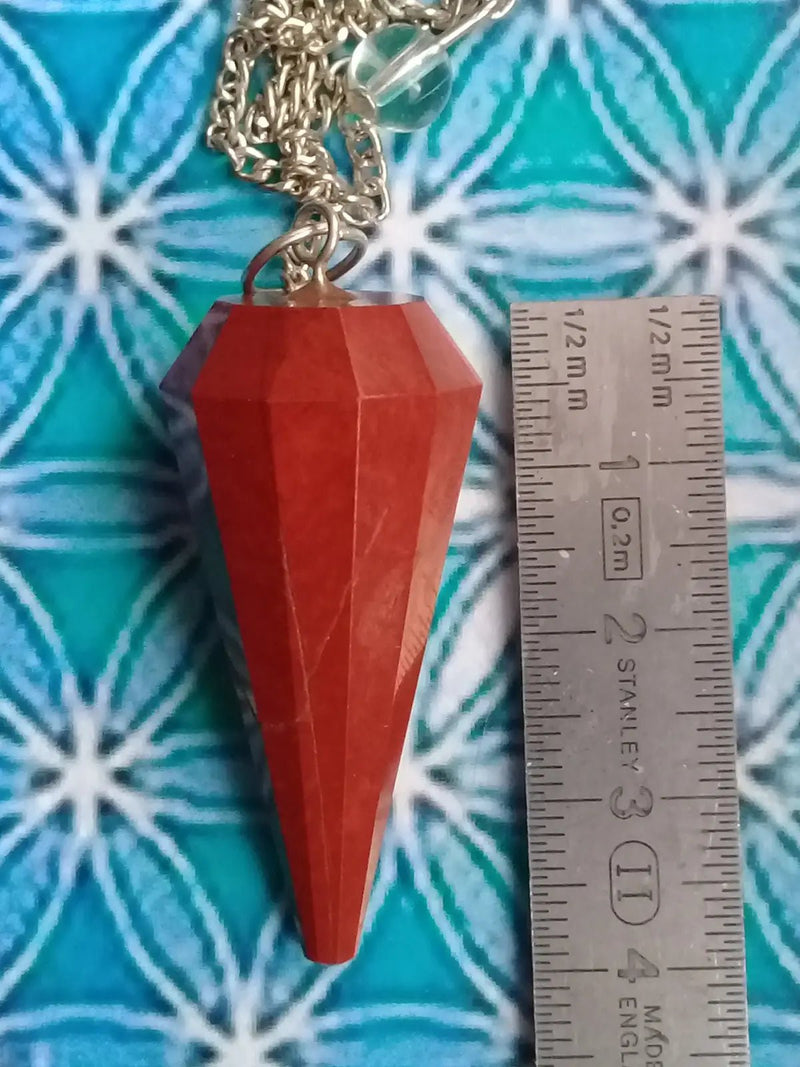 Chargez l&#39;image dans la visionneuse de la galerie, Pendule en Jaspe rouge Grade A ++++ Pendule en Jaspe rouge
