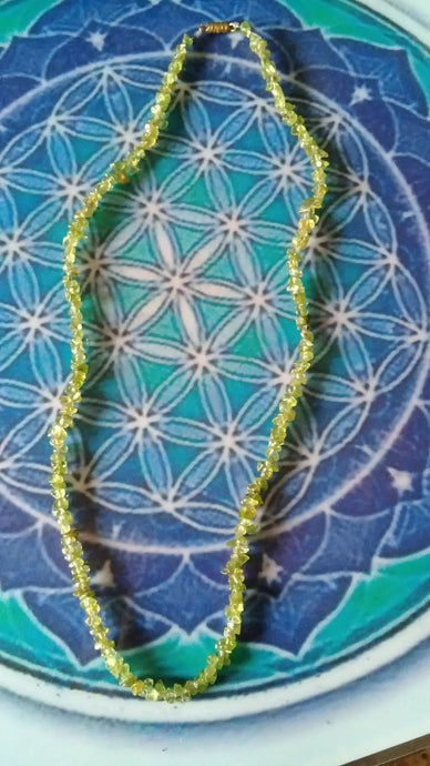 Péridot collier en chip’s Grade A ++++ Péridot collier chip’s