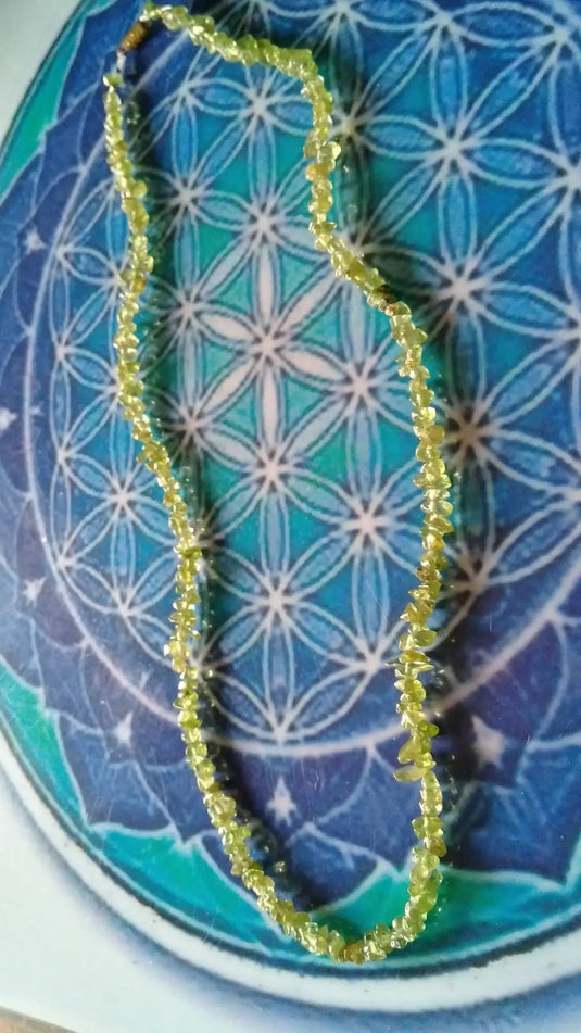 Péridot collier en chip’s Grade A ++++ Péridot collier chip’s
