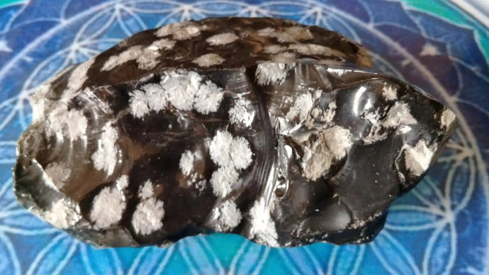 Pierre brute Obsidienne Flocon de neige Grade A ++++ Pierre brute Obsidienne Flocon de neige