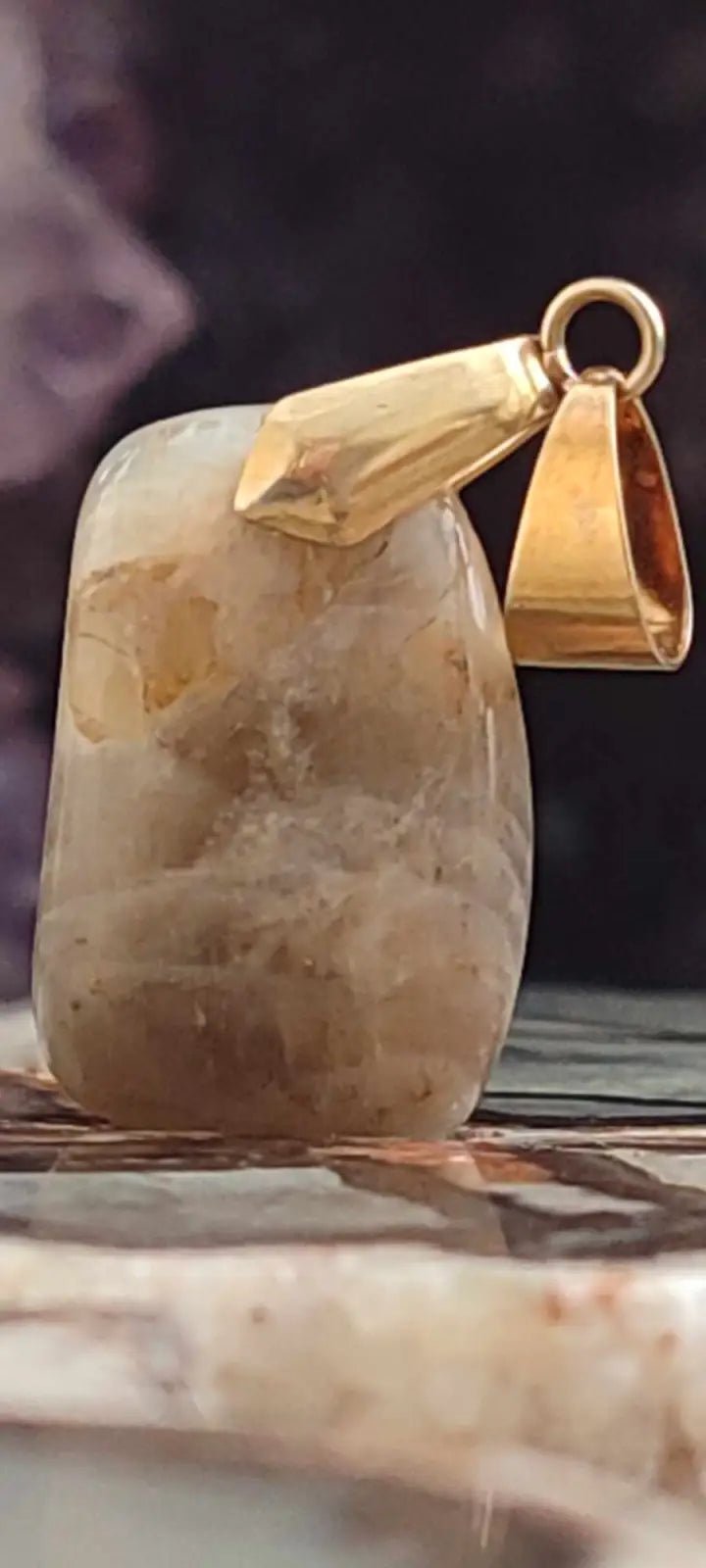 Chargez l'image dans la visionneuse de la galerie, Pierre de lune Adulaire du Brésil pendentif Grade A++ (fourni avec cordon) Pierre de lune Adulaire pendentif
