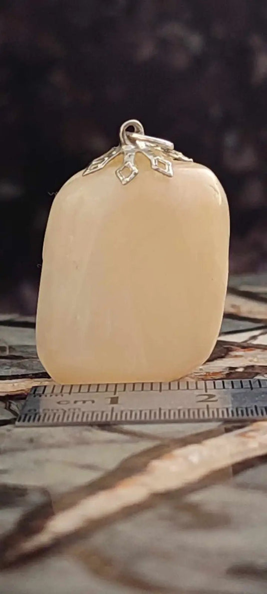 Pierre de lune Adulaire du Brésil pendentif Grade A+++ (fourni avec cordon) Pierre de lune Adulaire pendentif