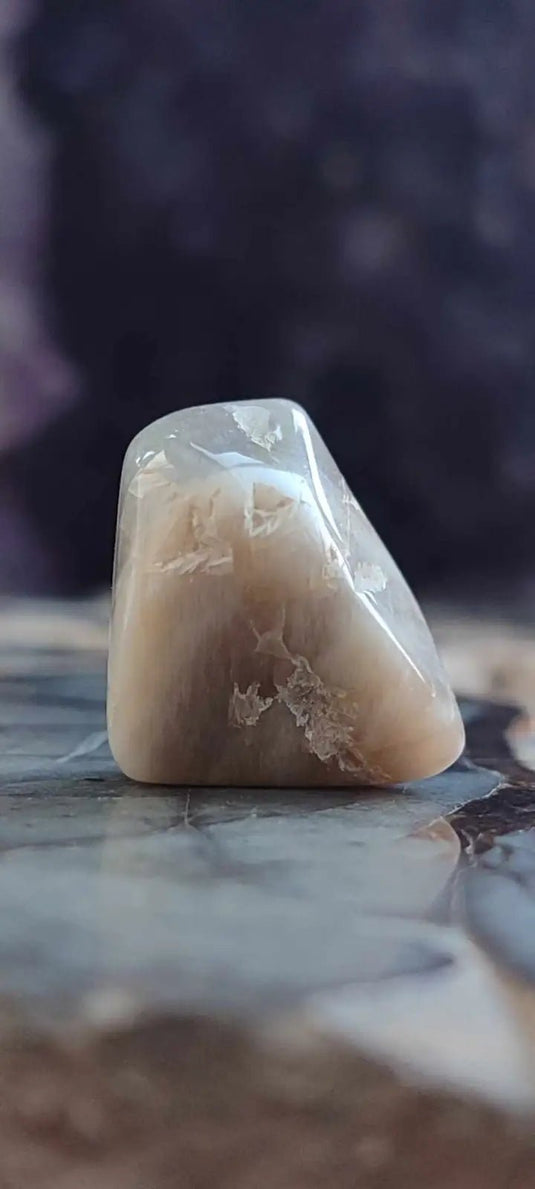 Pierre de lune Adulaire du Brésil pierre roulée grade A++++ Pierre de lune Adulaire roulée