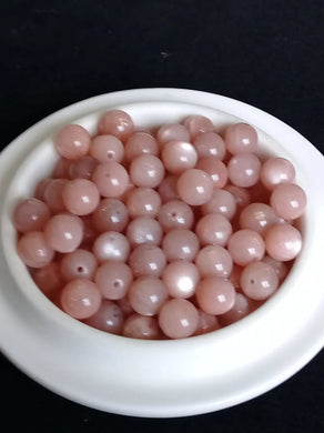 Pierre de lune (Adulaire) Sri Lanka perle Grade A++++ Prix perle à l’unité Diamètre 8mm / Pêche / Polies Pierre de lune Adulaire du Sri