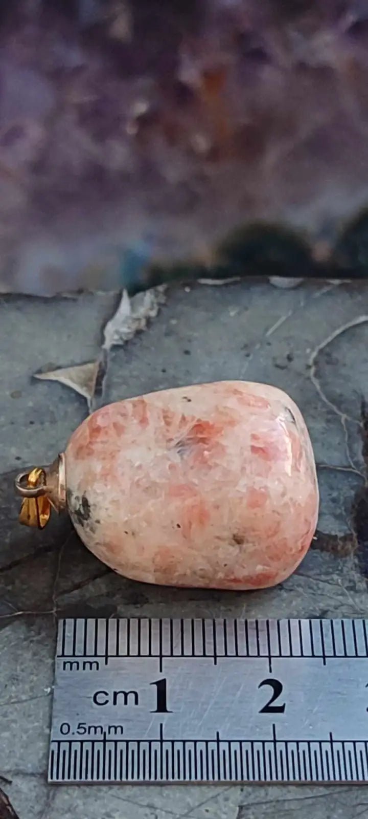 Load image into Gallery viewer, Pierre du soleil Héliolite du Brésil pendentif Grade A++++ (Fourni avec cordon) Pierre du soleil héliolite pendentif
