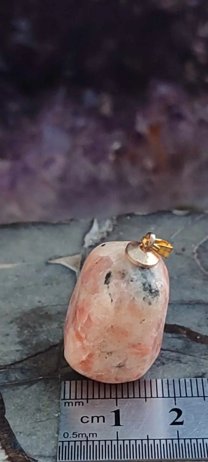 Load image into Gallery viewer, Pierre du soleil Héliolite du Brésil pendentif Grade A++++ (Fourni avec cordon) Pierre du soleil héliolite pendentif
