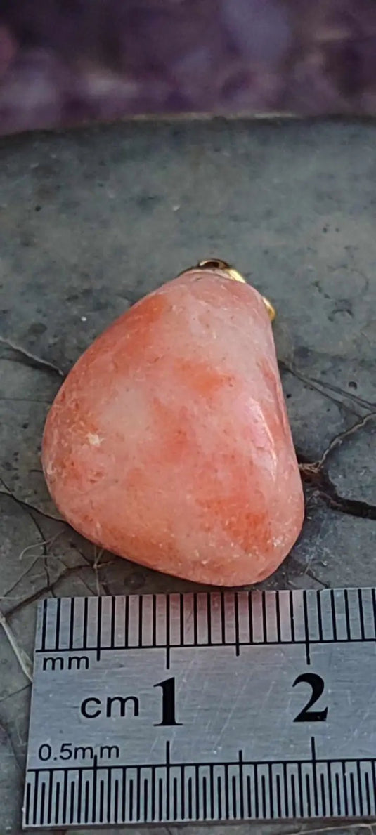 Pierre du soleil Héliolite du Brésil pendentif Grade A++++ (fourni avec cordon) Pierre du soleil héliolite pendentif