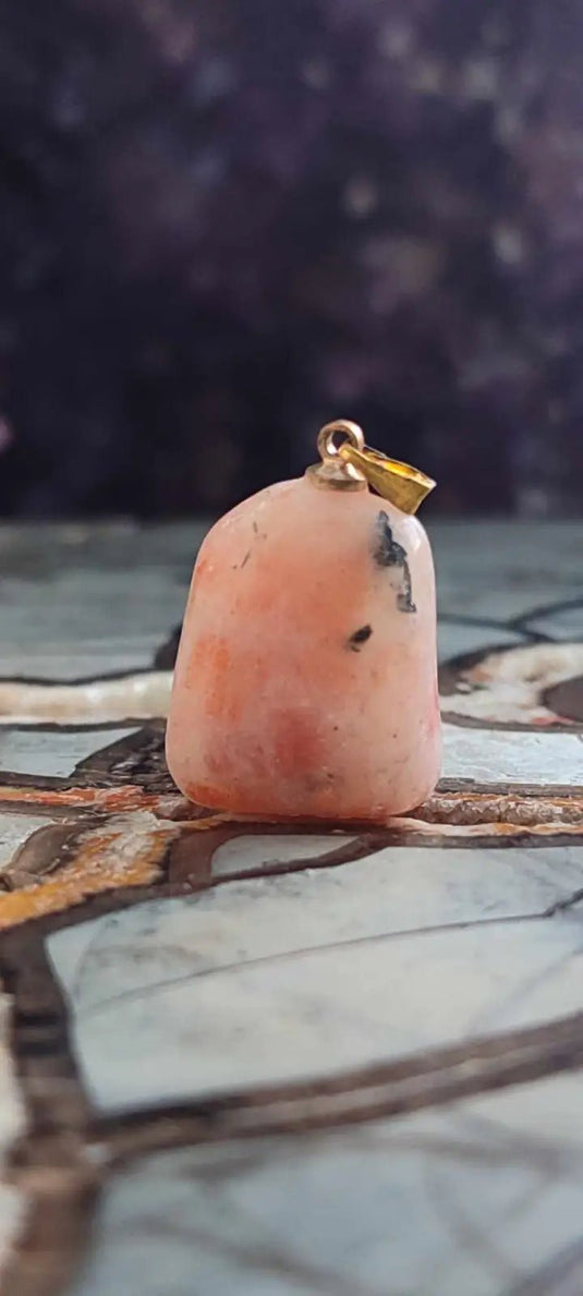 Pierre du soleil Héliolite du Brésil pendentif Grade A++++ (fourni avec cordon) Pierre du soleil héliolite pendentif