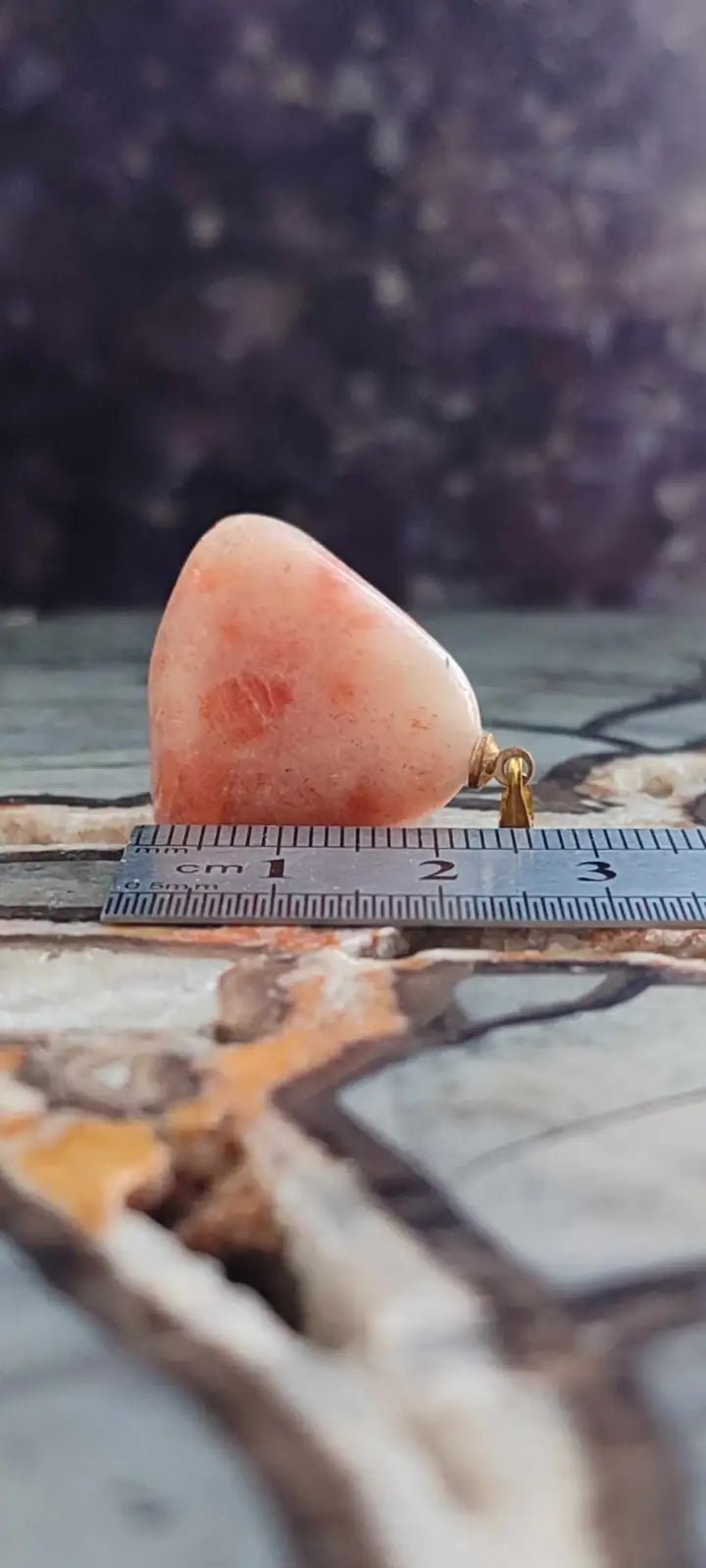 Load image into Gallery viewer, Pierre du soleil Héliolite du Brésil pendentif Grade A++++ (fourni avec cordon) Pierre du soleil héliolite pendentif
