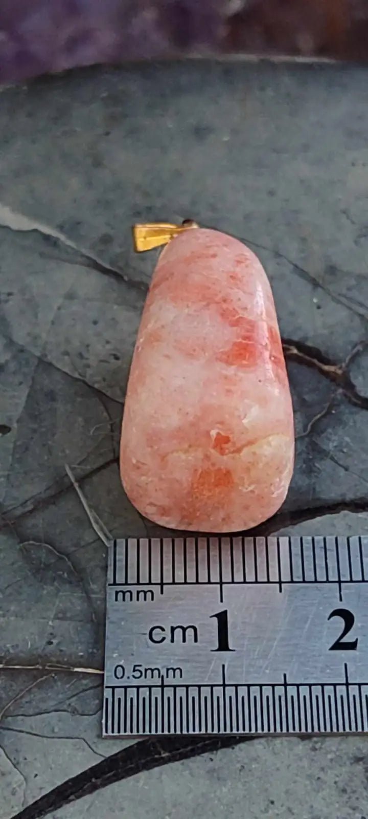 Load image into Gallery viewer, Pierre du soleil Héliolite du brésil pendentif Grade A++++ (fourni avec cordon) Pierre du soleil héliolite pendentif
