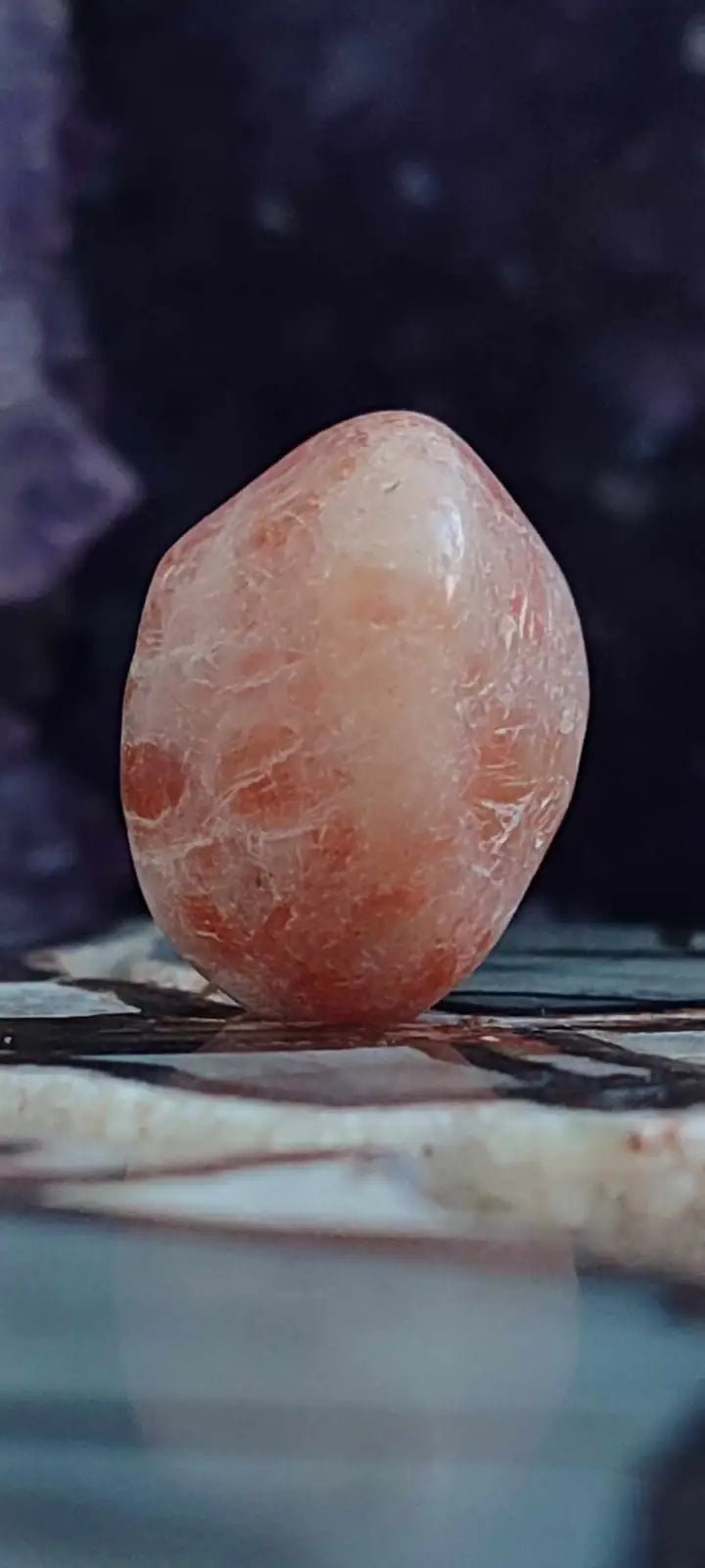 Load image into Gallery viewer, Pierre du soleil Héliolite du brésil pierre roulée Grade A++++ Pierre du soleil Héliolite
