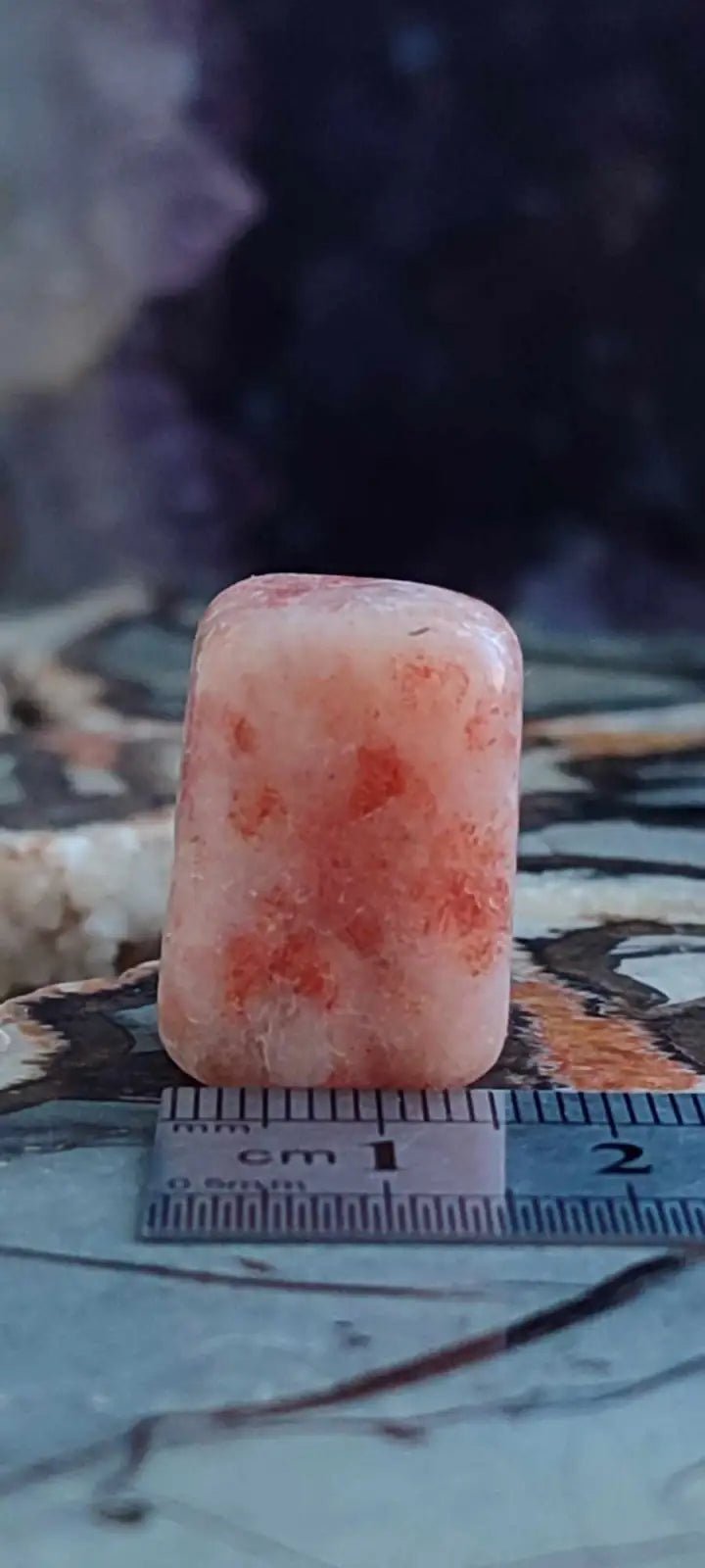 Load image into Gallery viewer, Pierre du soleil Héliolite du Brésil pierre roulée Grade A++++ Pierre du soleil Héliolite
