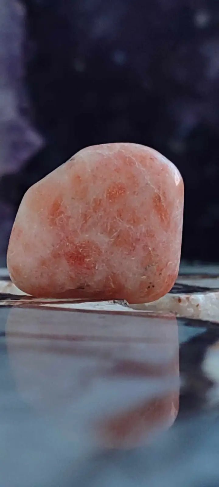 Load image into Gallery viewer, Pierre du soleil Héliolite du Brésil pierre roulée Grade A++++ Pierre du soleil Héliolite
