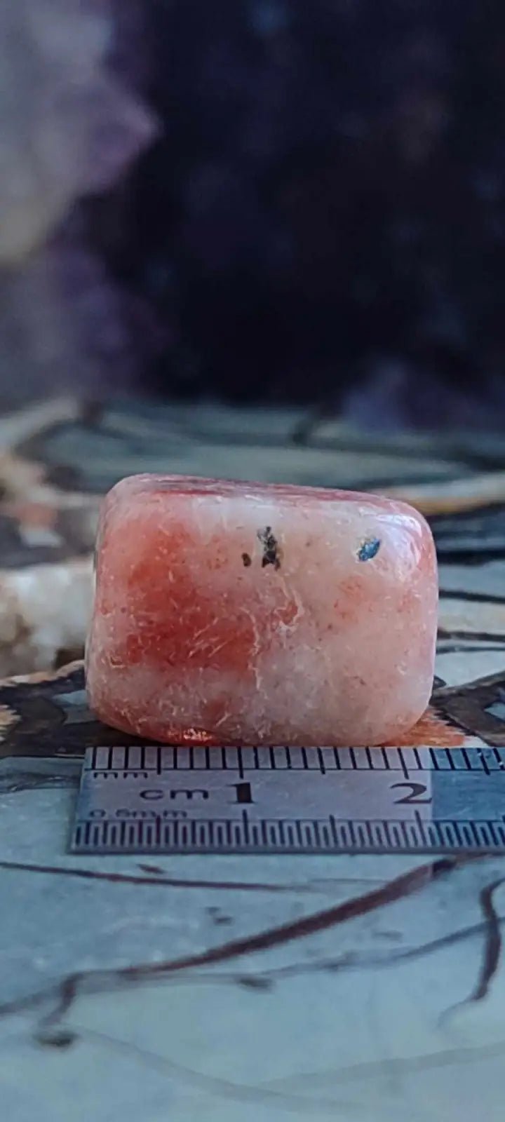 Load image into Gallery viewer, Pierre du soleil Héliolite du Brésil pierre roulée Grade A++++ Pierre du soleil Héliolite
