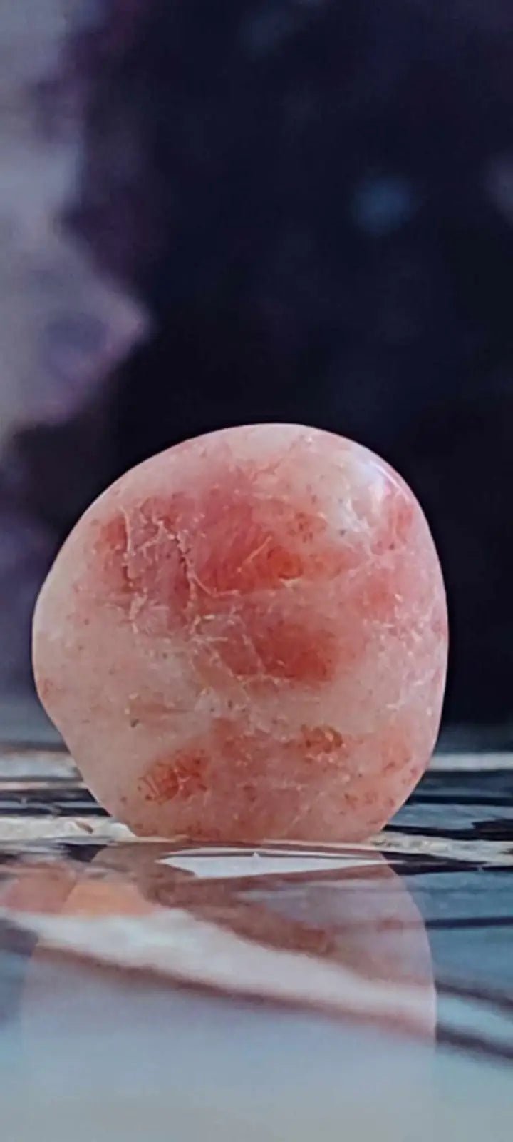 Chargez l&#39;image dans la visionneuse de la galerie, Pierre du soleil Héliolite du Brésil pierre roulée Grade A++++ Pierre du soleil Héliolite
