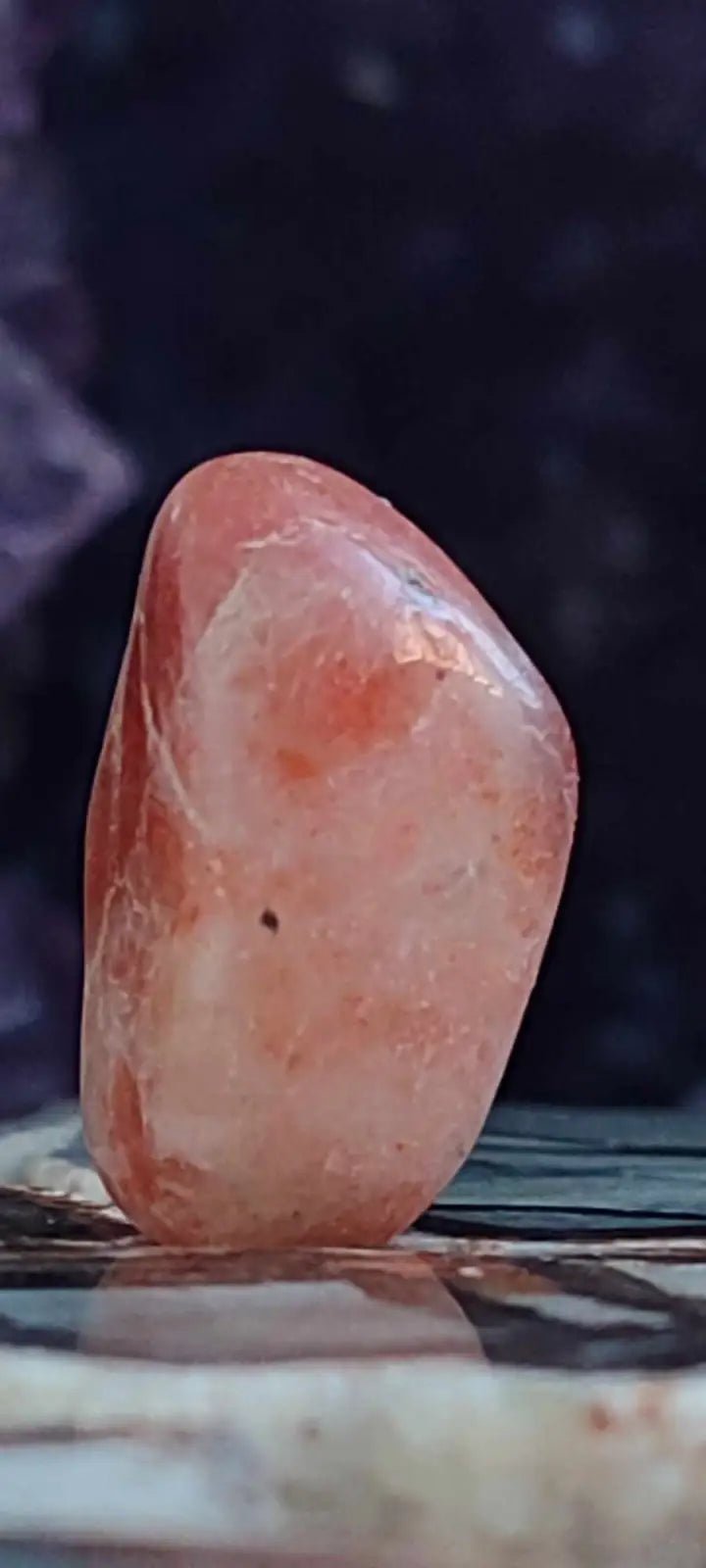 Load image into Gallery viewer, Pierre du soleil Héliolite du Brésil pierre roulée Grade A++++ Pierre du soleil Héliolite
