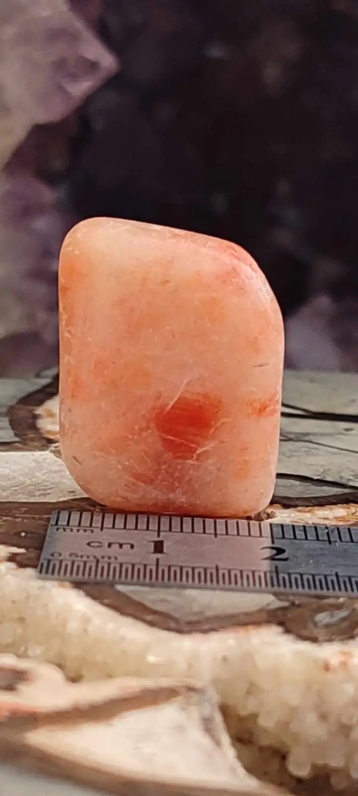 Load image into Gallery viewer, Pierre du soleil Héliolite du Brésil pierre roulée Grade A++++ Pierre du soleil Héliolite
