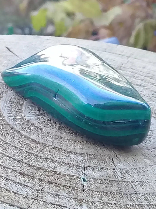 Pierre roulée en Malachite Grade A ++++ Pierre roulée en Malachite