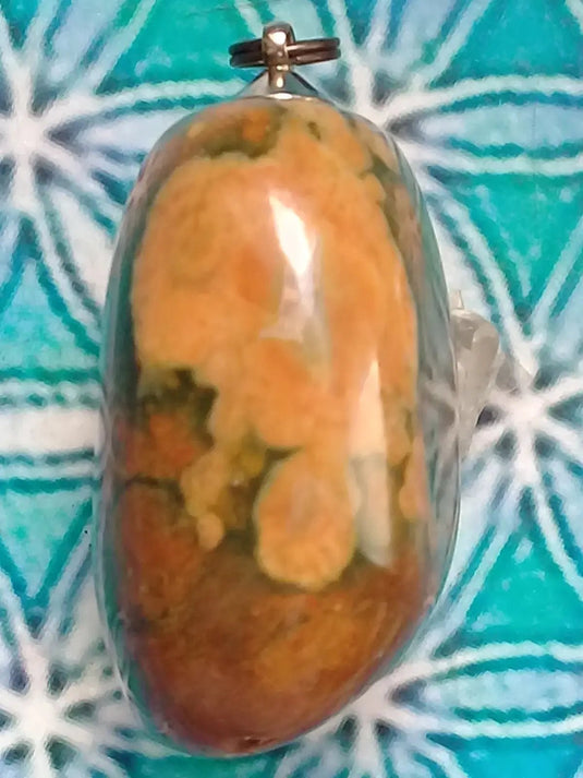 Pierre roulée Jaspe Rhyolite Grade A +++ Pendentif Jaspe Rhyolite