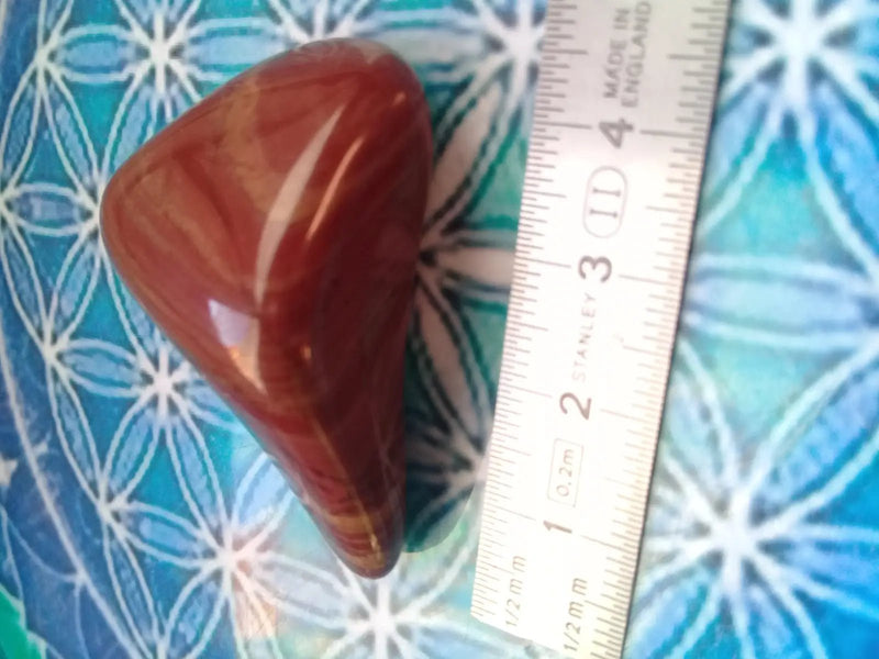 Chargez l&#39;image dans la visionneuse de la galerie, Pierre roulée Jaspe rouge Grade A +++ Pierre roulée Jaspe rouge
