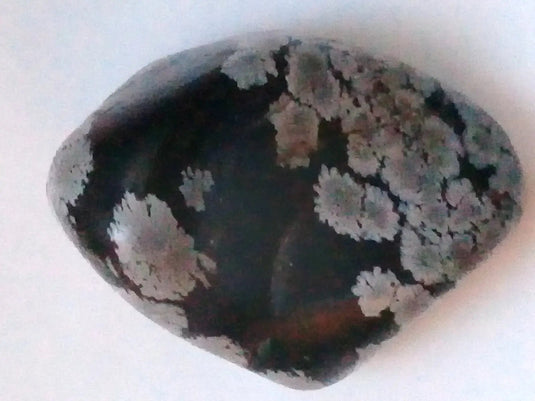 Pierre roulée Obsidienne flocon de neige Grade A ++++ Pierre roulée Obsidienne Flocon de neige