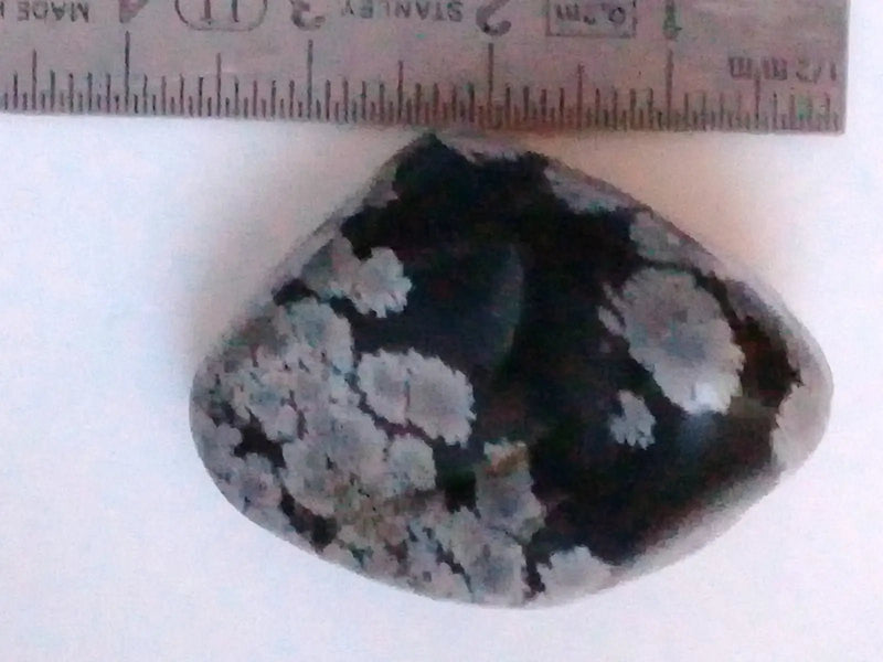 Load image into Gallery viewer, Pierre roulée Obsidienne flocon de neige Grade A ++++ Pierre roulée Obsidienne Flocon de neige
