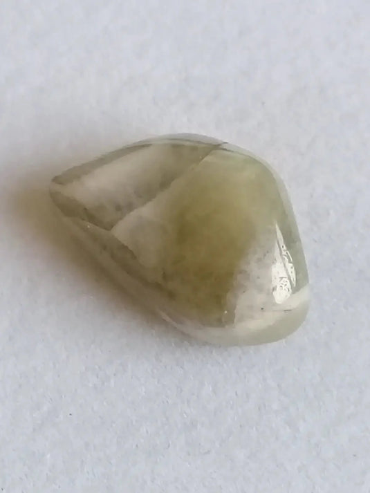 Prasiolite verte à chevrons pierre roulée Grade A++++ Prasiolite verte à chevrons