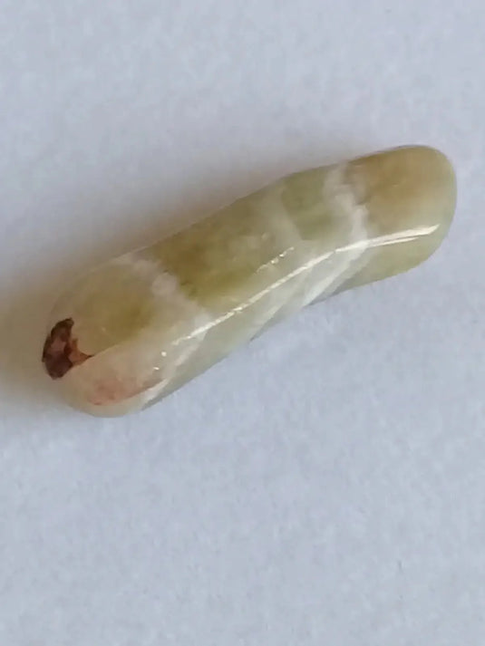 Prasiolite verte à chevrons pierre roulée Grade A++++ Prasiolite verte à chevrons