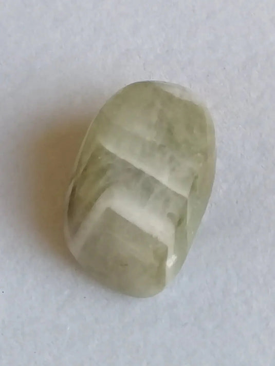 Prasiolite verte à chevrons pierre roulée Grade A++++ Prasiolite verte à chevrons