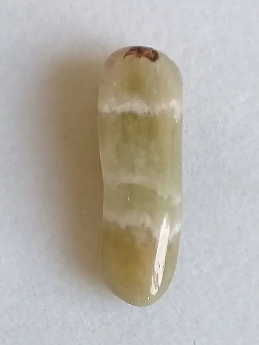 Prasiolite verte à chevrons pierre roulée Grade A++++ Prasiolite verte à chevrons