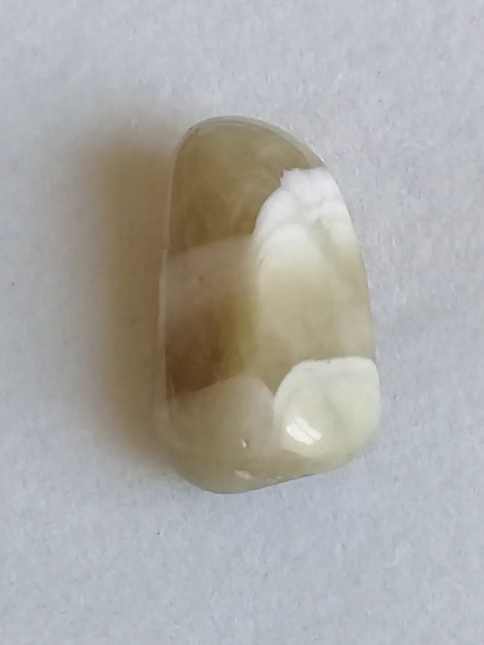 Prasiolite verte à chevrons pierre roulée Grade A++++ Prasiolite verte à chevrons