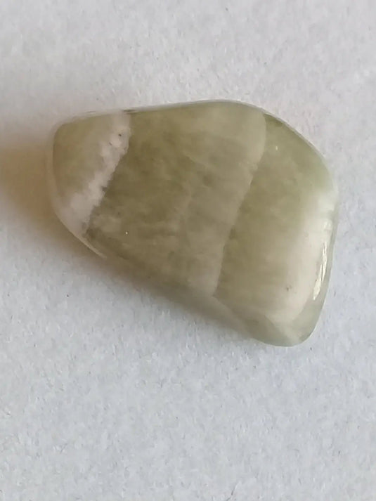 Prasiolite verte à chevrons pierre roulée Grade A++++ Prasiolite verte à chevrons