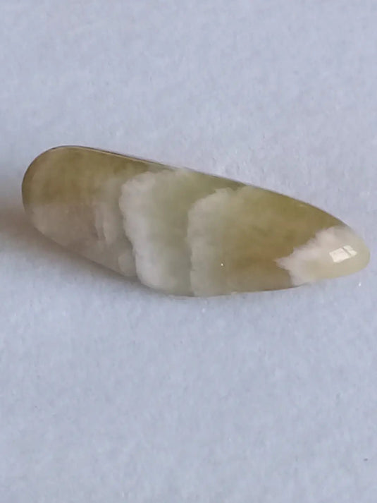 Prasiolite verte à chevrons pierre roulée Grade A++++ Prasiolite verte à chevrons